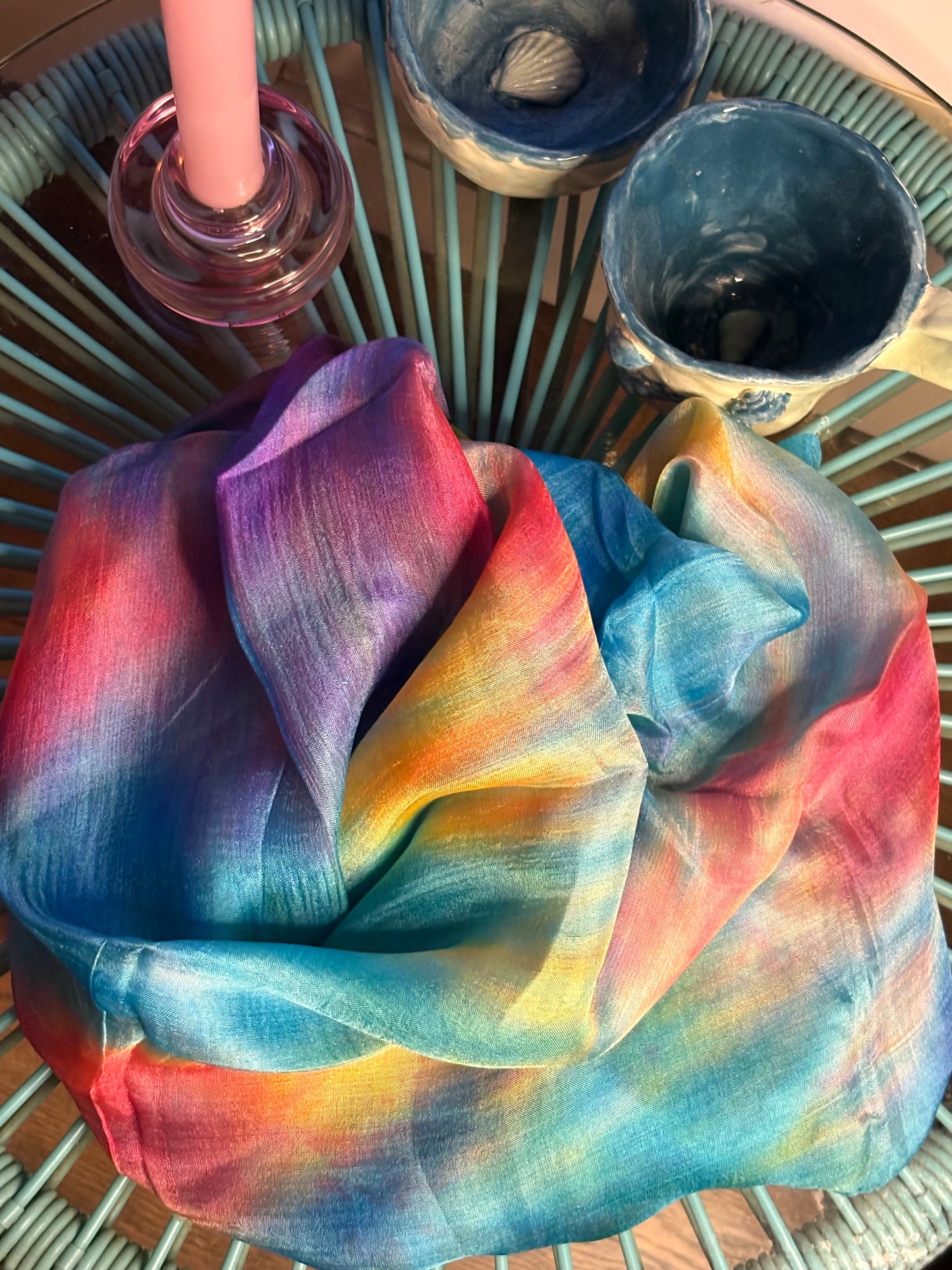 Saf ipek batik şal